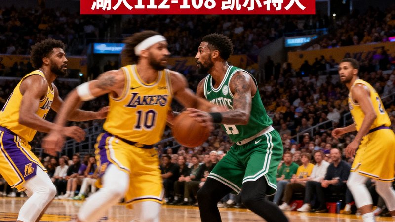NBA常规赛湖人对凯尔特人，实时比分112比108