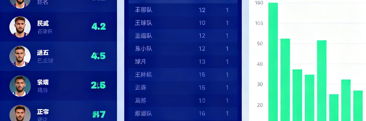天天盈球数据统计模块展示英超射手榜、西甲积分榜以及历史交锋记录柱状图